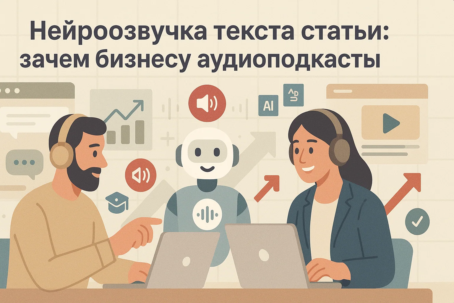 Нейроозвучка текста статьи: зачем бизнесу аудиоподкасты