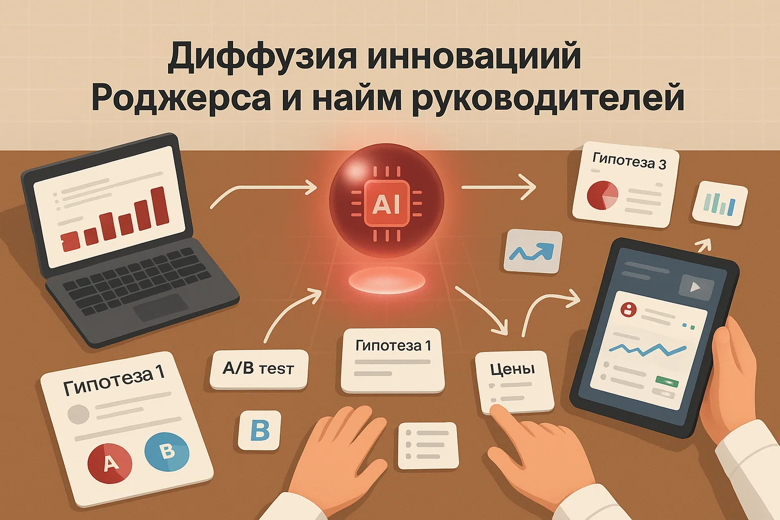 Диффузия инноваций Роджерс: как выбрать новаторов в бизнесе и выстроить найм руководителей в эпоху ИИ