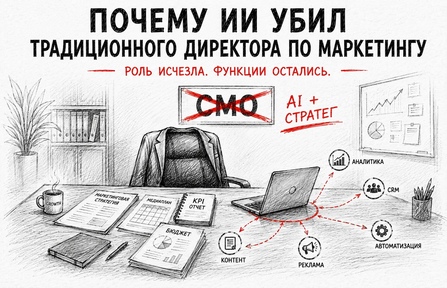 Почему ИИ убил традиционного директора по маркетингу