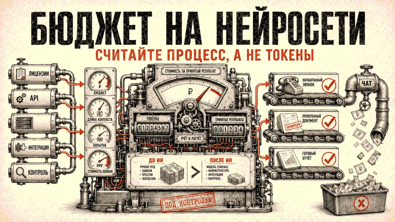 Бюджет на нейросети: токеномика AI и экономия бизнеса