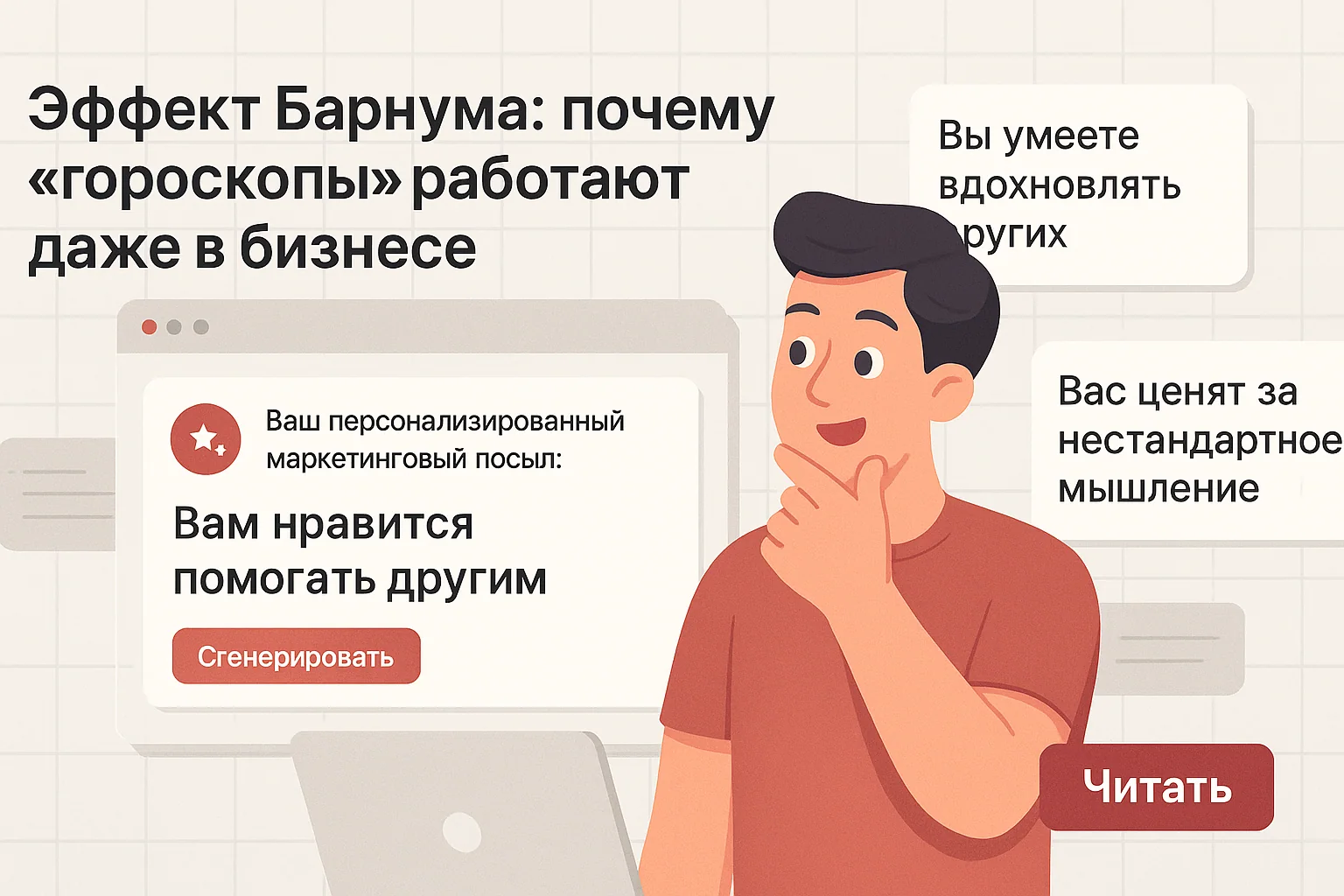 Эффект Барнума в маркетинге: как обобщённые фразы создают ощущение персонализации