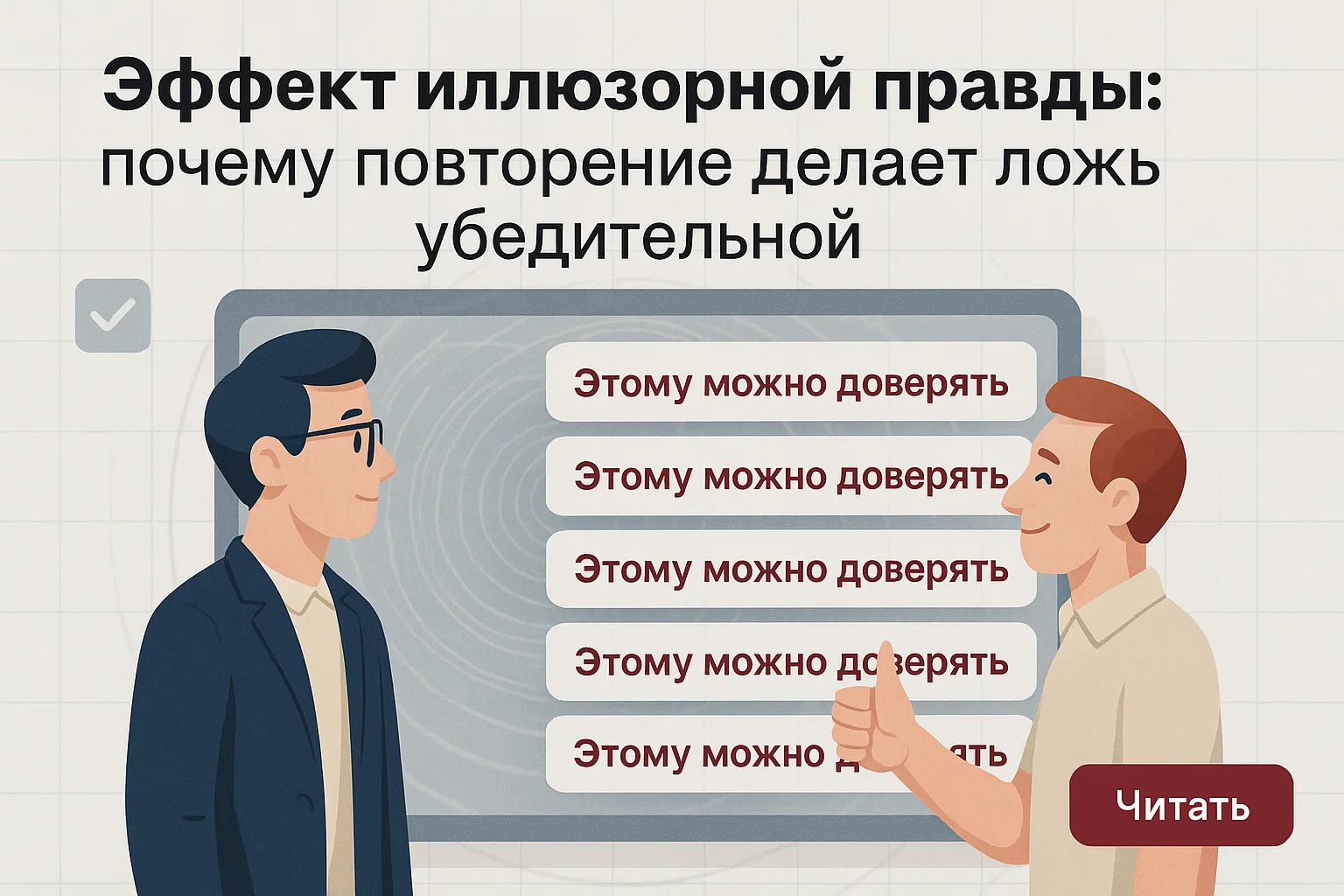 Эффект иллюзорной правды в маркетинге: как повторение влияет на восприятие бренда