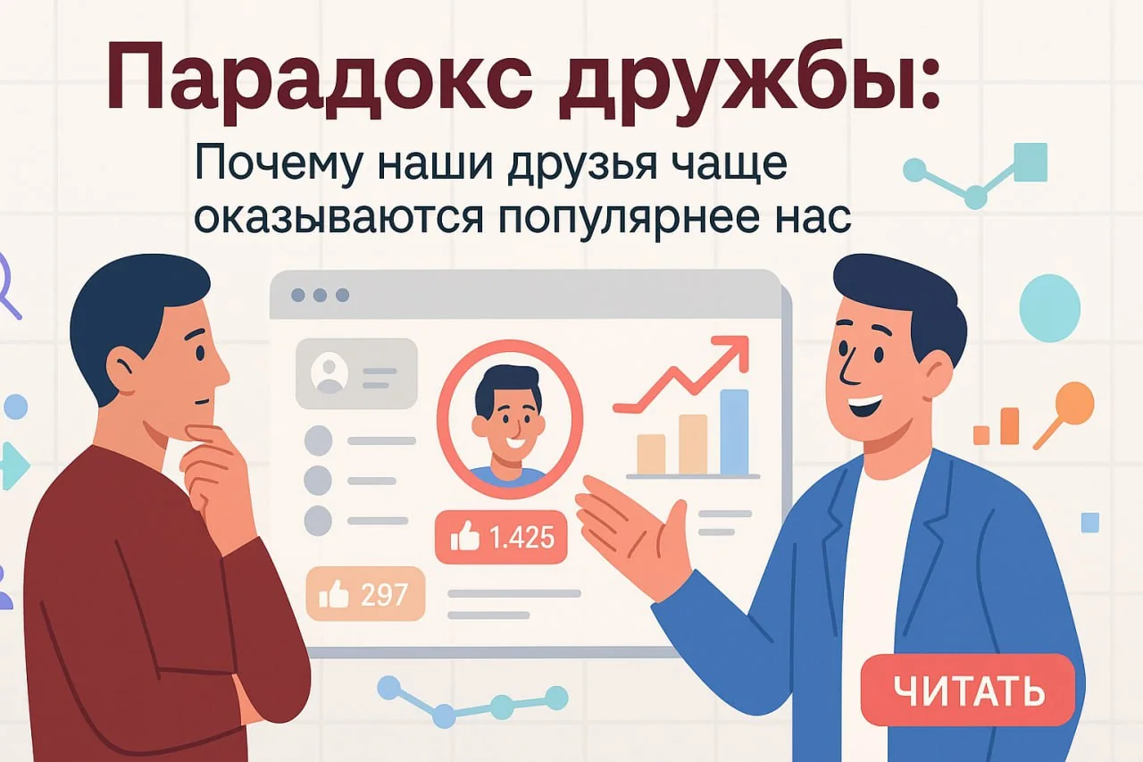 Парадокс дружбы – Friendship Paradox: почему у друзей больше связей