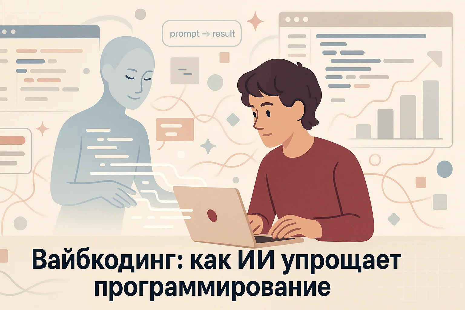 Вайб‐кодинг: как ИИ упрощает программирование в 2025