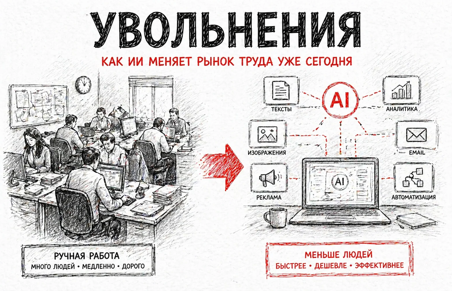 Увольнения в IT в 2026: почему режут 770 человек за раз — данные layoffs.fyi