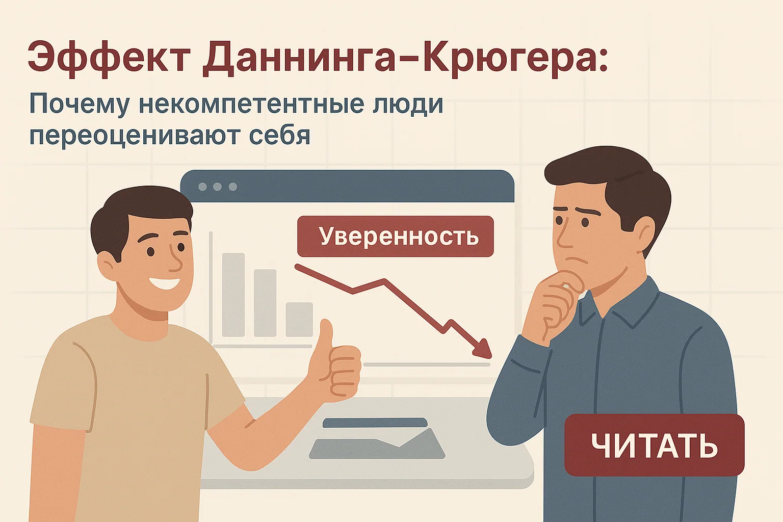Эффект Даннинга-Крюгера: Почему некомпетентные уверены, а эксперты сомневаются | Блог Любови Черемисиной