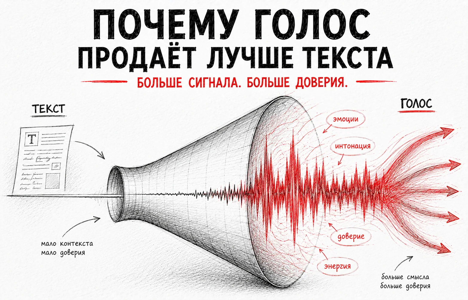 Почему голос в нейросетях продаёт лучше текста | AI для бизнеса