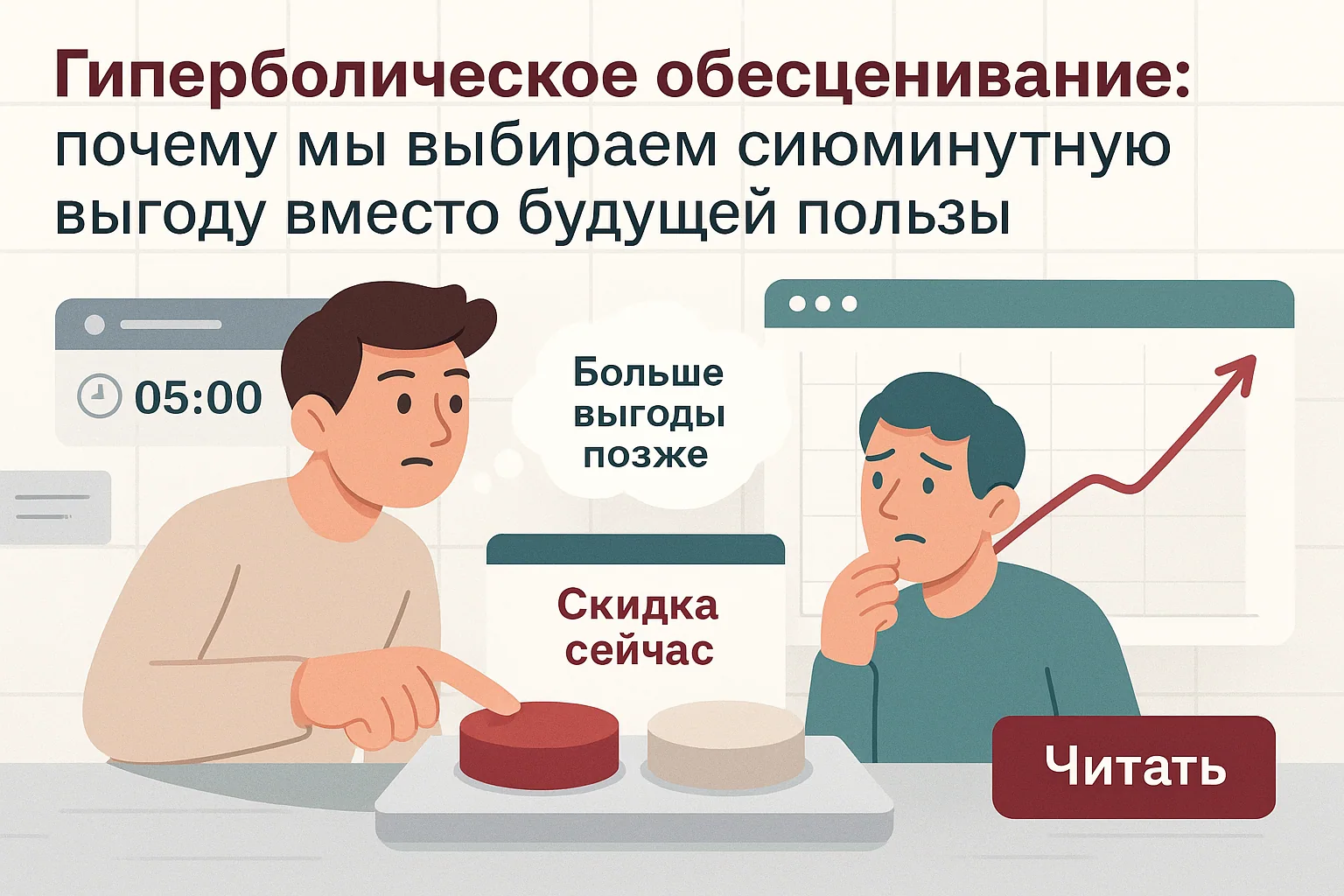 Гиперболическое обесценивание: как использовать склонность к сиюминутной выгоде в маркетинге